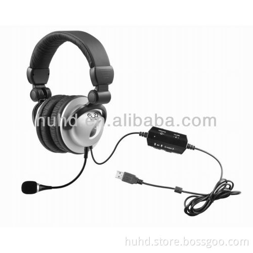 High quality Wired PC Gaming headset USB connector with cheap price